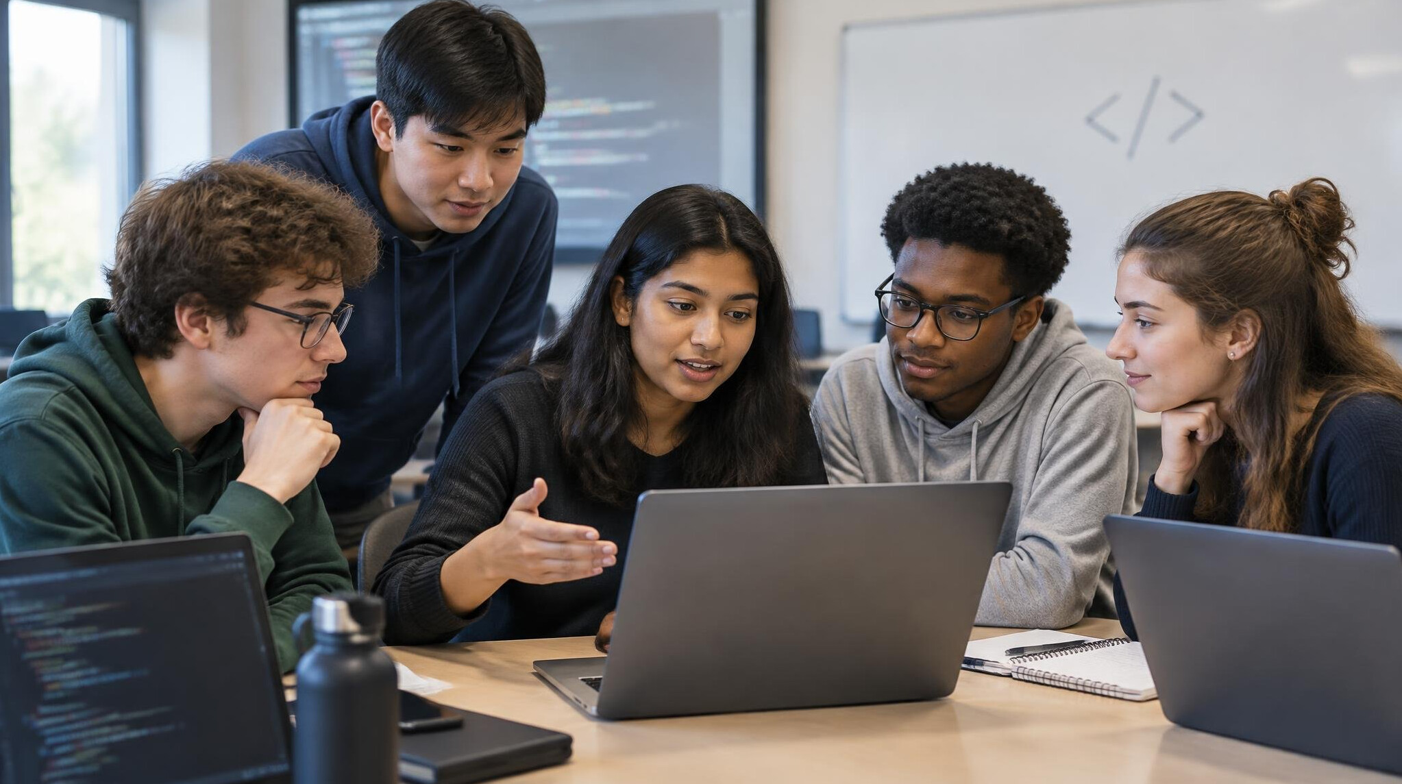 group of students in classroom