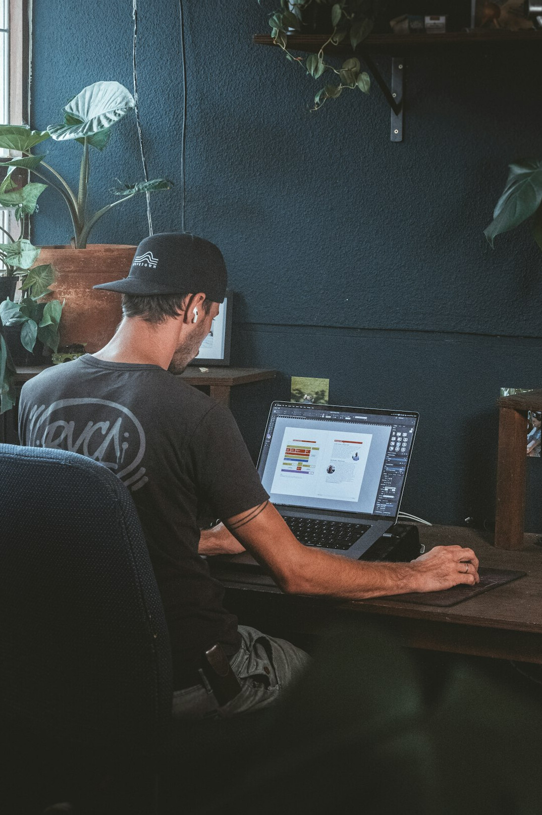 student learning coding at desk